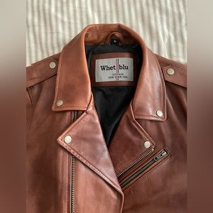 Whet Blu brown lambskin jacket